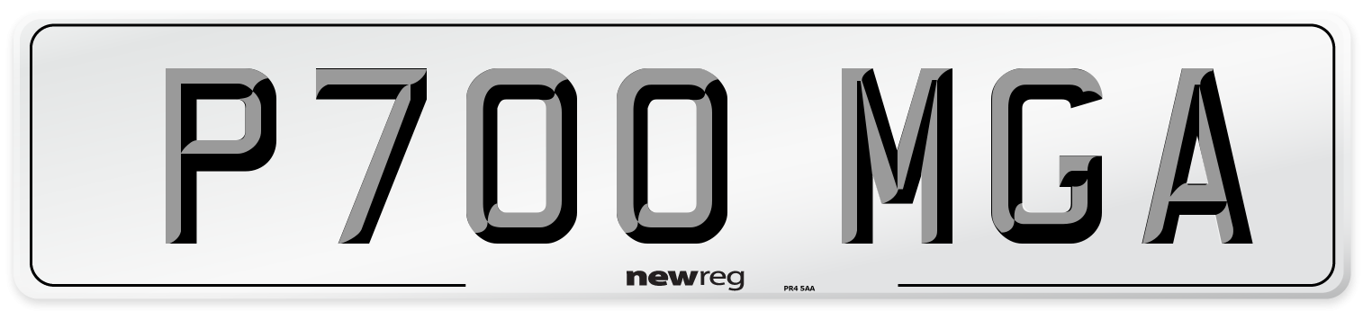 P700 MGA Number Plate from New Reg